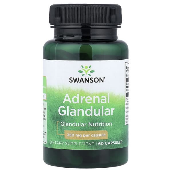 Swanson, Adrenal Glandular, 350 mg, 60 Capsules