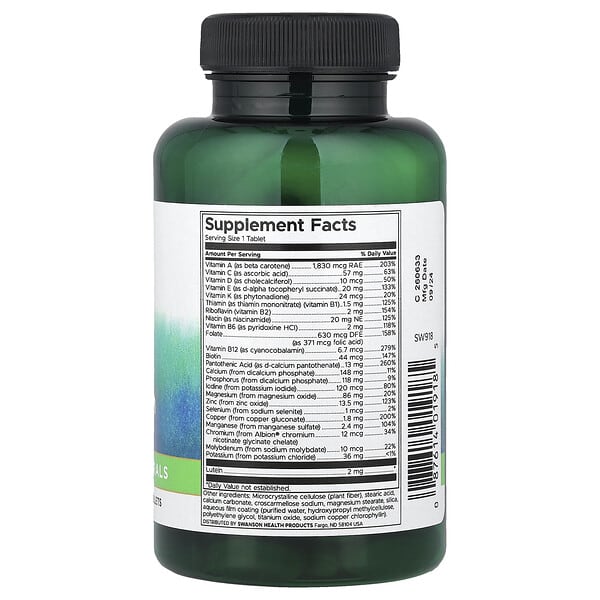 Swanson, Adults 50+ Multi Without Iron, 100 Tablets 2 Swanson, Adults 50+ Multi Without Iron, 100 Tablets - Ảnh 2