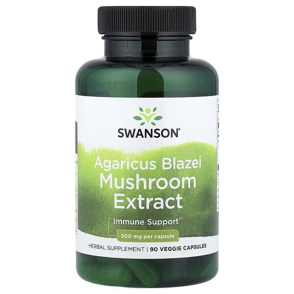 Swanson, Agaricus Blazei Mushroom Extract, 500 mg, 90 Veggie Caps