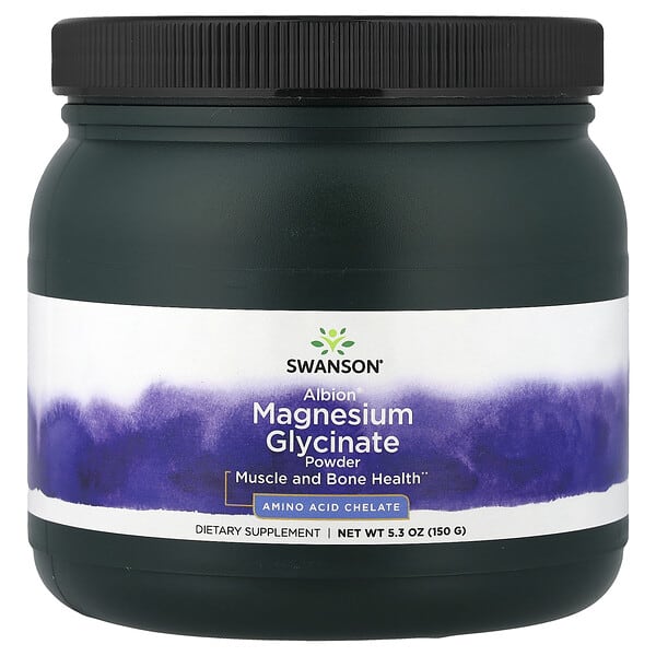 Swanson, Albion®, Magnesium Glycinate Powder, 5.3 oz (150 g) 5 Swanson, Albion®, Magnesium Glycinate Powder, 5.3 oz (150 g)