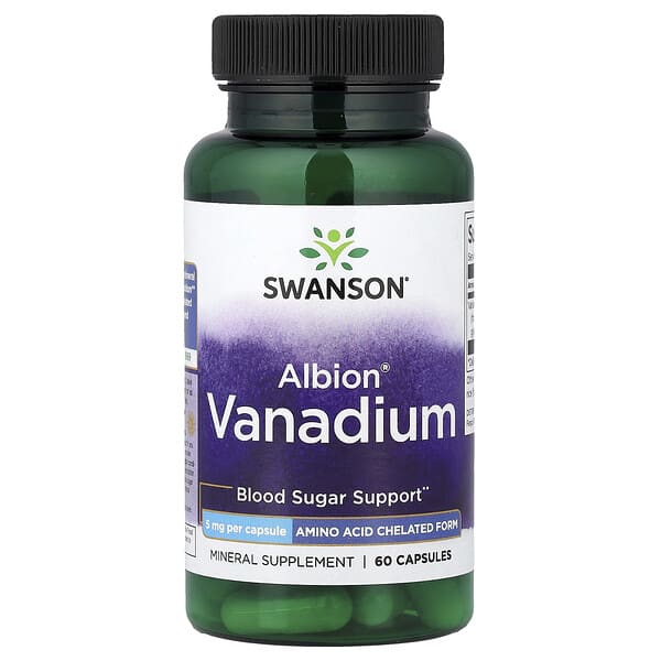 Swanson, Albion® Vanadium, 5 mg, 60 Capsules