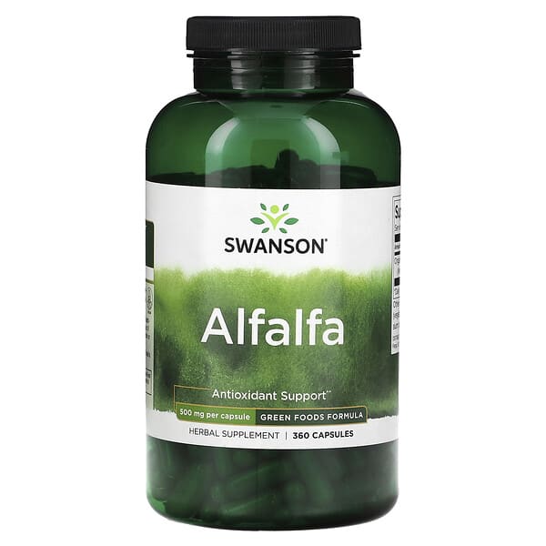 Swanson, Alfalfa, 500 mg, 360 Capsules 5 Swanson, Alfalfa, 500 mg, 360 Capsules