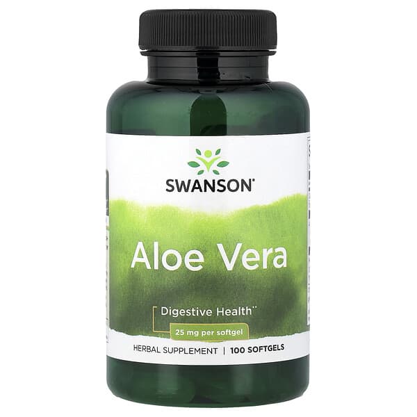 Swanson, Aloe Vera, 25 mg, 100 Softgels