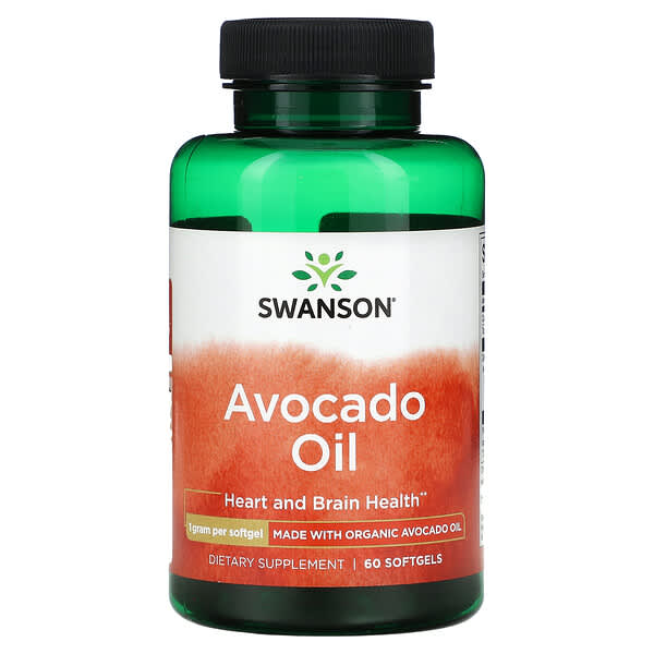 Swanson, Avocado Oil, 1,000 mg, 60 Softgels