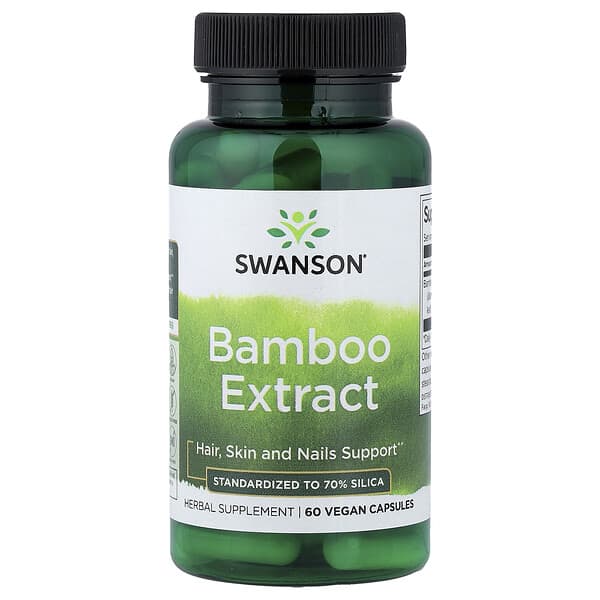 Swanson, Bamboo Extract, 60 Vegan Capsules (300 mg per Capsule)