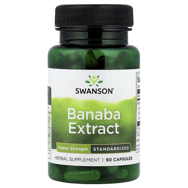 Swanson, Banaba Extract, 90 Capsules (60 mg per Capsule)