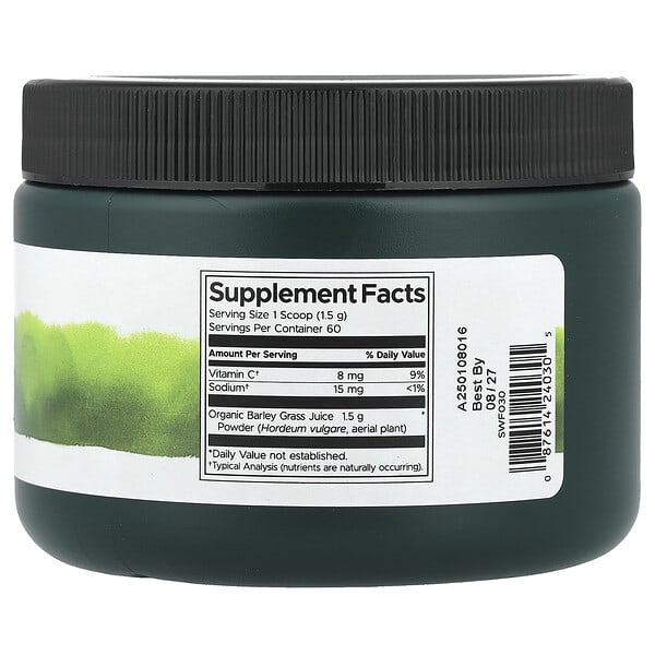 Alternative view of Swanson, Barley Grass Juice Powder, 3.17 oz (90 g)