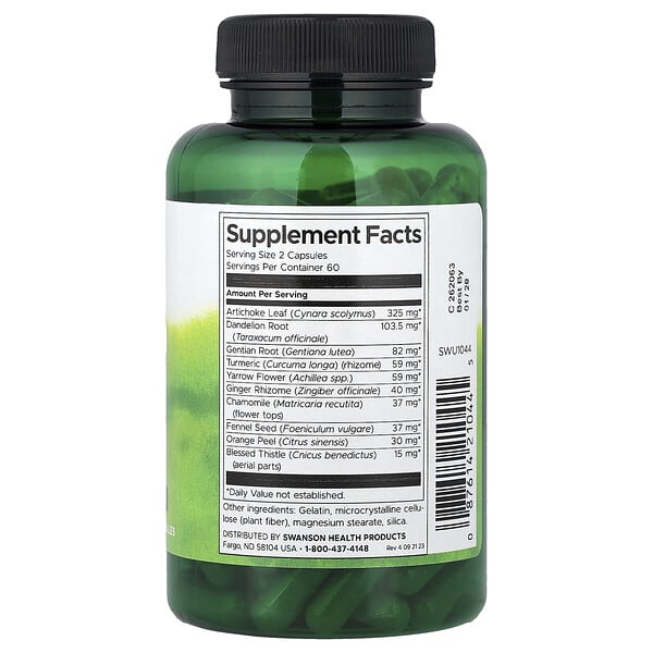 Alternative view of Swanson, Bavarian Herbal Bitters, Alcohol-Free, 120 Capsules