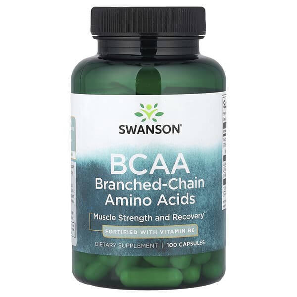 Swanson, BCAA, 100 Capsules