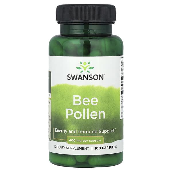 Swanson, Bee Pollen, 400 mg, 100 Capsules
