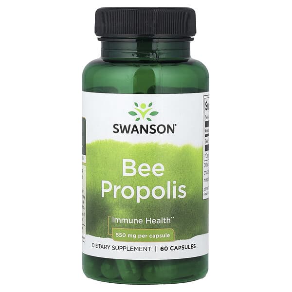 Swanson, Bee Propolis, 550 mg, 60 Capsules