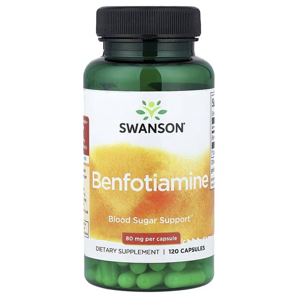 Swanson, Benfotiamine, 80 mg, 120 Capsules
