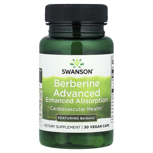 Swanson, Berberine Advanced Enhanced Absorption, 30 Vegan Caps (550 mg per Capsule)