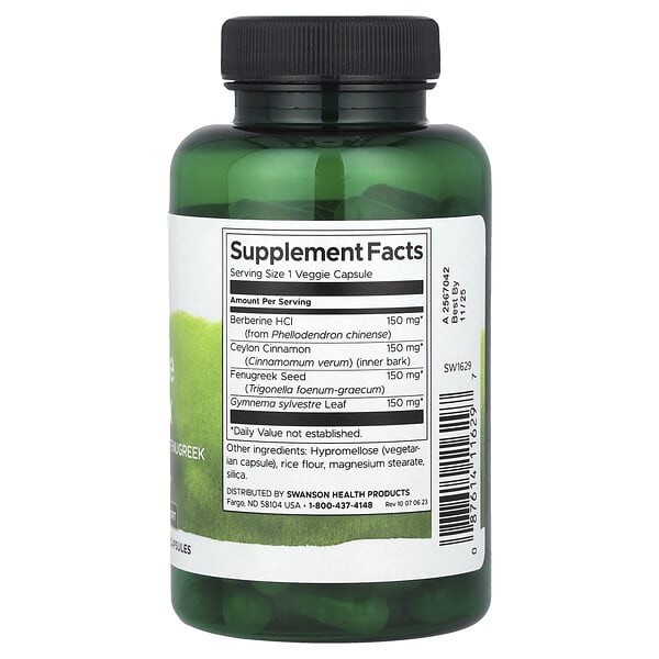 Alternative view of Swanson, Berberine Complex, 90 Veggie Capsules