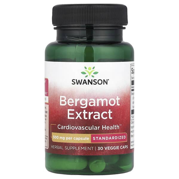 Swanson, Bergamot Extract, 500 mg, 30 Veggie Caps 3 Swanson, Bergamot Extract, 500 mg, 30 Veggie Caps