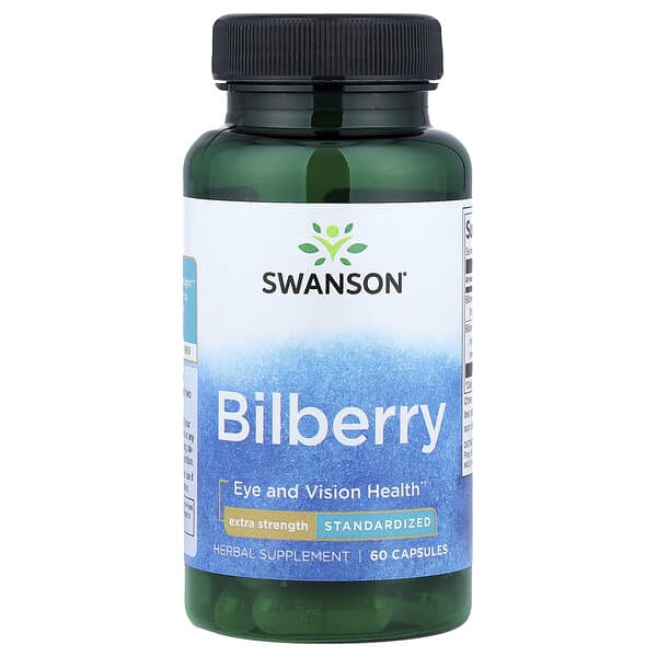 Swanson, Bilberry, Standardized, 60 Capsules 4 Swanson, Bilberry, Standardized, 60 Capsules