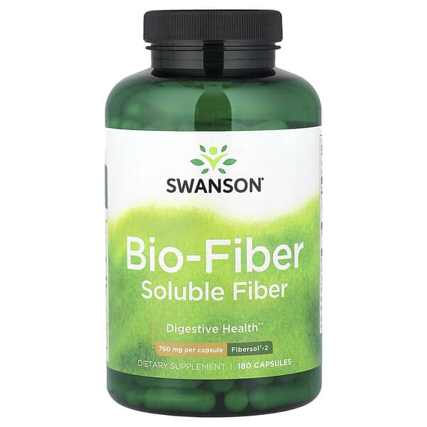 Swanson, Bio-Fiber, 750 mg, 180 Capsules