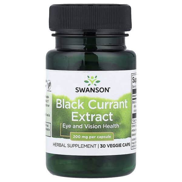 Swanson, Black Currant Extract, 200 mg, 30 Veggie Caps