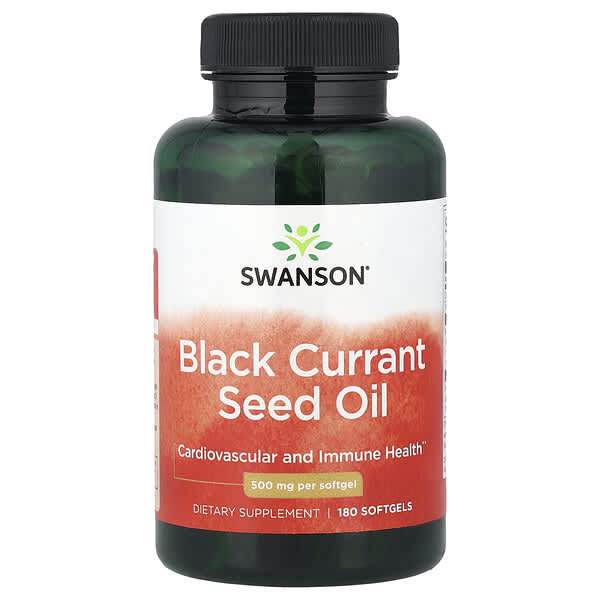 Swanson, Black Currant Seed Oil, 500 mg, 180 Softgels