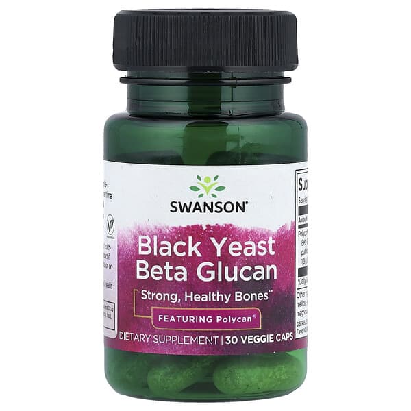 Swanson, Black Yeast Beta Glucan, 30 Veggie Caps (150 mg Per cap)
