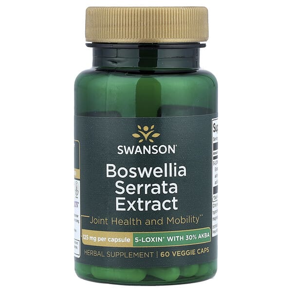 Swanson, Boswellia Serrata Extract, 125 mg, 60 Veggie Caps