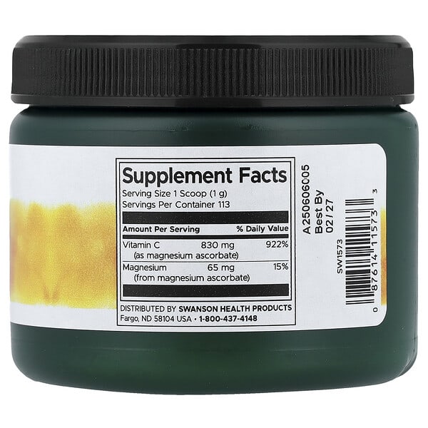 Alternative view of Swanson, Buffered C Powder, Unflavored, 4 oz (113 g)