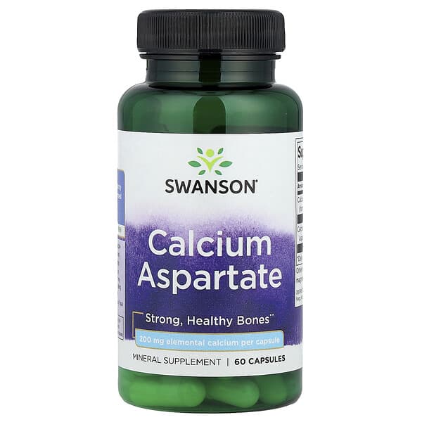 Swanson, Calcium Aspartate, 60 Capsules