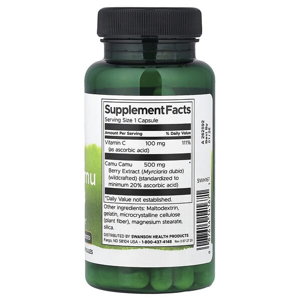 Alternative view of Swanson, Camu Camu Berries, Standardized, 60 Capsules