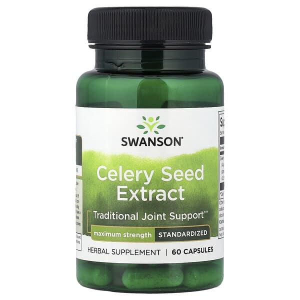 Swanson, Celery Seed Extract, Standardized, 60 Capsules (150 mg per Capsule)