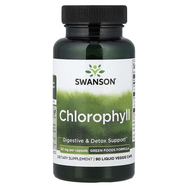 Swanson, Chlorophyll, 90 Liquid Veggie Caps