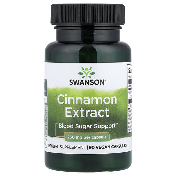 Swanson, Cinnamon Extract, 250 mg, 90 Vegan Capsules