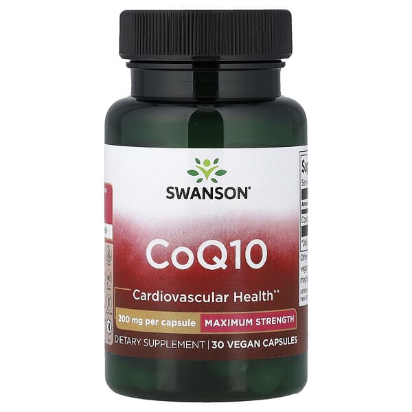 Swanson, CoQ10, 200 mg, 30 Vegan Capsules