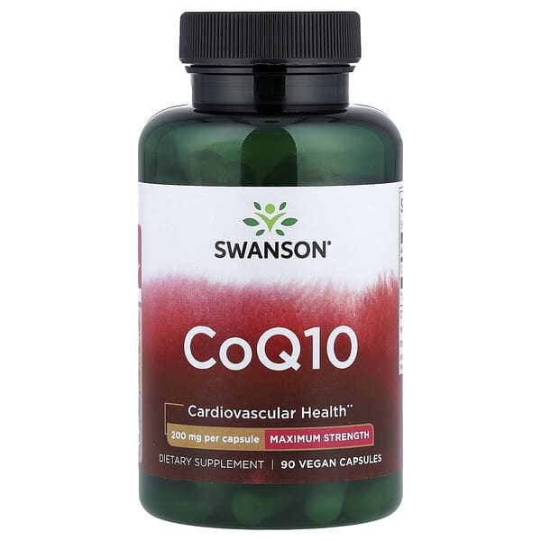 Swanson, CoQ10, 200 mg, 90 Vegan Capsules
