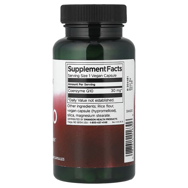 Alternative view of Swanson, CoQ10, 30 mg, 120 Vegan Capsules