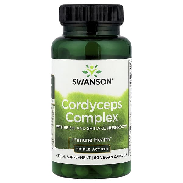 Swanson, Cordyceps Complex with Reishi and Shiitake Mushrooms, 60 Vegan Capsules