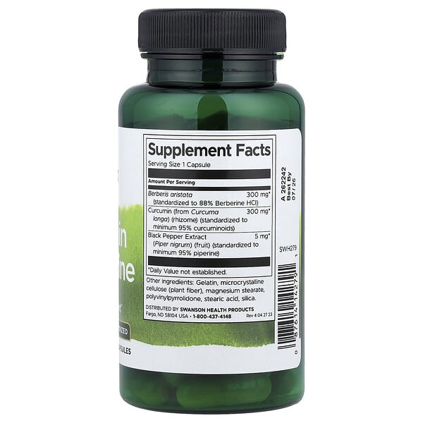 Alternative view of Swanson, Curcumin & Berberine with Black Pepper, 60 Capsules