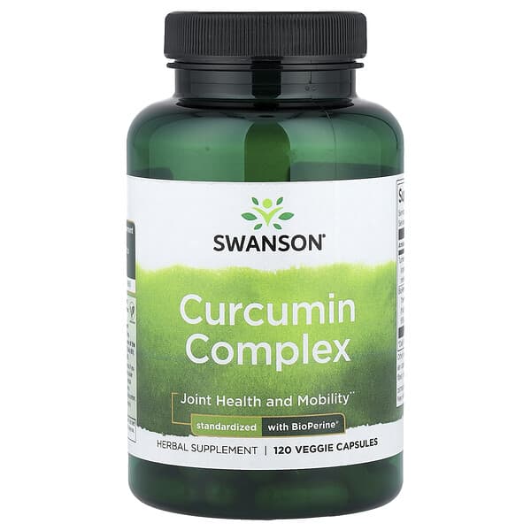 Swanson, Curcumin Complex, Standardized With BioPerine®, 120 Veggie Capsules