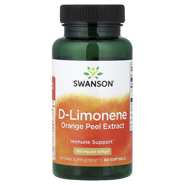 Swanson, D-Limonene, Orange Peel Extract, 250 mg, 60 Softgels