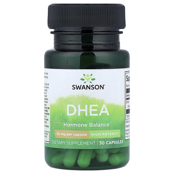 Swanson, DHEA, High Potency, 25 mg , 30 Capsules