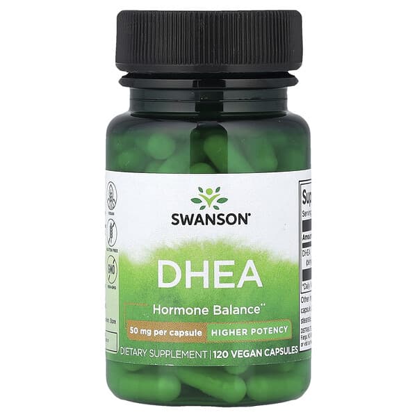 Swanson, DHEA, Higher Potency , 50 mg, 120 Vegan Capsules 3 Swanson, DHEA, Higher Potency , 50 mg, 120 Vegan Capsules