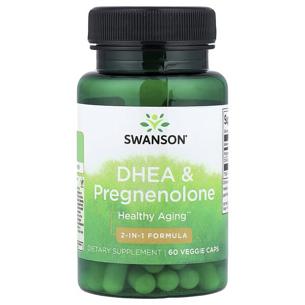 Swanson, DHEA & Pregnenolone, 60 Veggie Caps