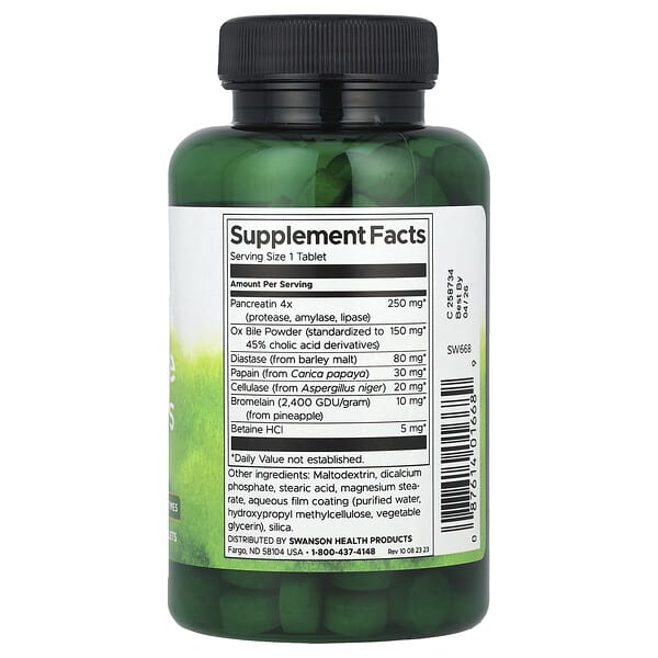 Alternative view of Swanson, Digestive Enzymes, 180 Tablets