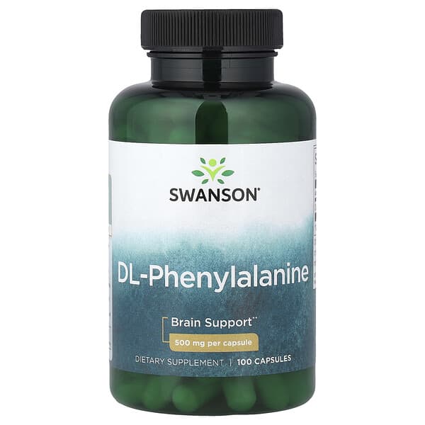 Swanson, DL-Phenylalanine, 500 mg, 100 Capsules