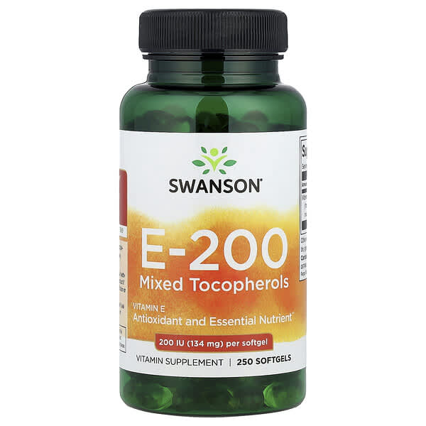Swanson, E-200 Mixed Tocopherols, 134 mg (200 IU), 250 Softgels