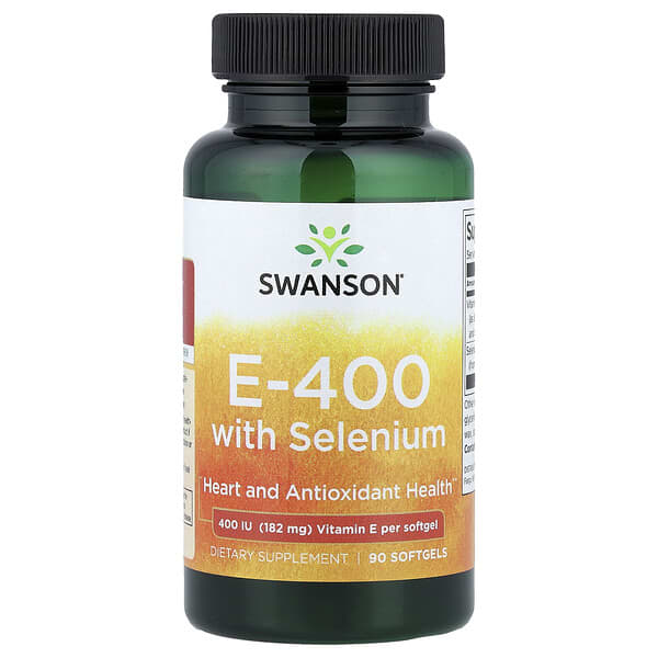 Swanson, E-400 With Selenium, 90 Softgels