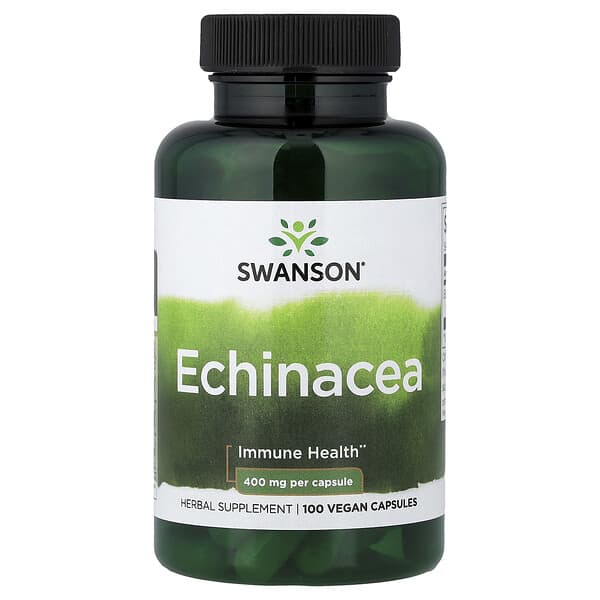 Swanson, Echinacea, 400 mg, 100 Vegan Capsules