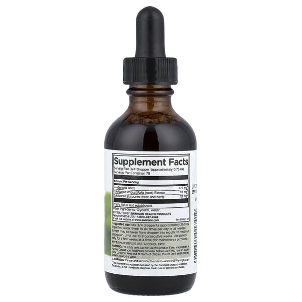 Alternative view of Swanson, Echinacea & Goldenseal Liquid Extract, Alcohol Free, 2 fl oz (59 ml)