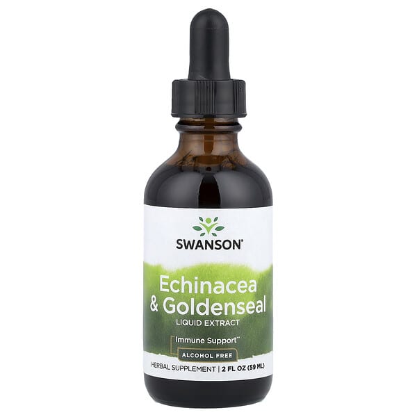 Swanson, Echinacea & Goldenseal Liquid Extract, Alcohol Free, 2 fl oz (59 ml)