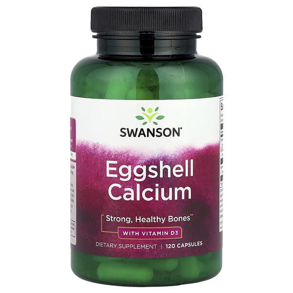 Swanson, Eggshell Calcium With Vitamin D3, 120 Capsules