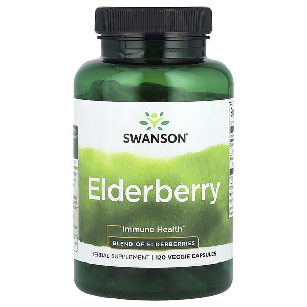Swanson, Elderberry, 120 Veggies Capsules